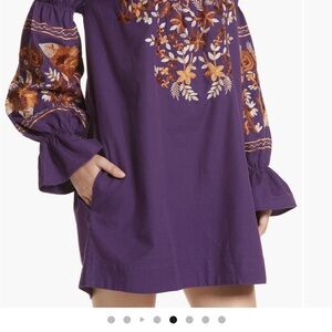 Free People floral embroidered dress